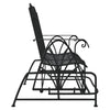 Schwarze Gleitbank West 114cm (2-Sitzer, Stahl)