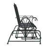 Schwarze Gleitbank West 114cm (2-Sitzer, Stahl)