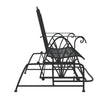 Schwarze Gleitbank West 114cm (2-Sitzer, Stahl)