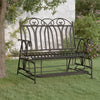 Schwarze Gleitbank West 114cm (2-Sitzer, Stahl)