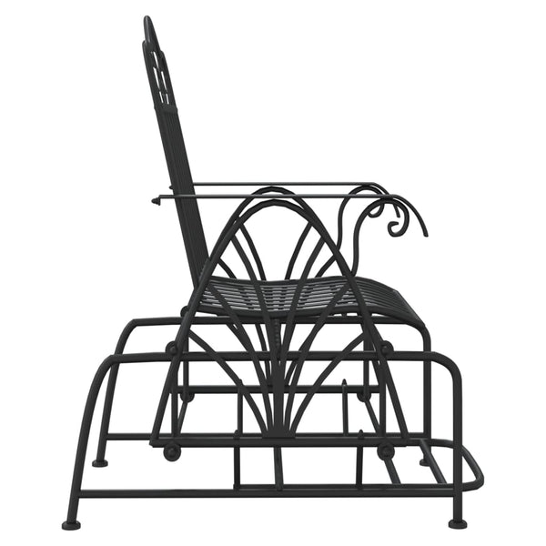 Musta liukujalkapenkki Reduan 61cm (teräs)