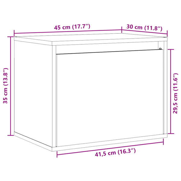 Wandschrank Persec 45x30x35cm (Kiefer)