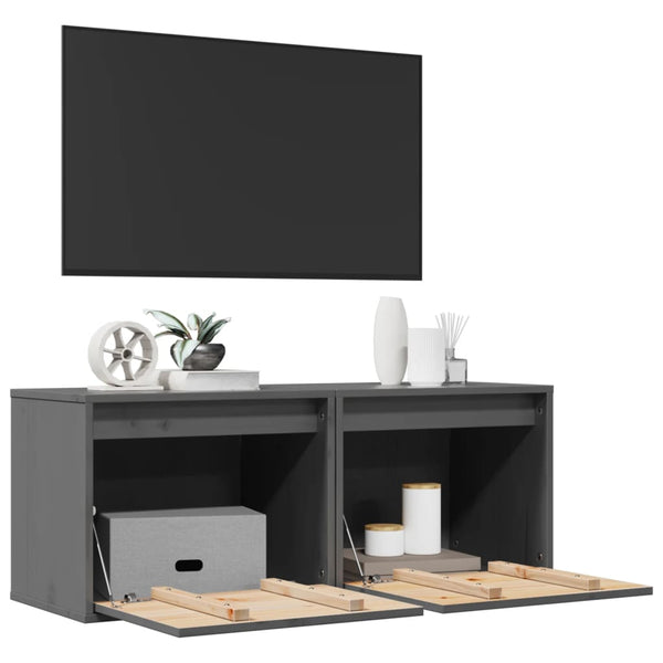 Harmaa seinäkaapit Persec 45x30x35cm (2 kpl mänty)