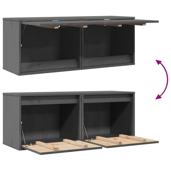 Harmaa seinäkaapit Persec 45x30x35cm (2 kpl mänty)