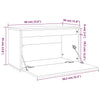 Wandschrank Manolachi 60x30x35cm (Kiefer)