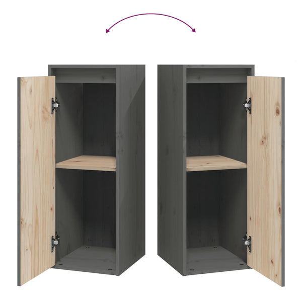 Grauer Wandschrank Zbercea 30x30x80cm (Kiefer)