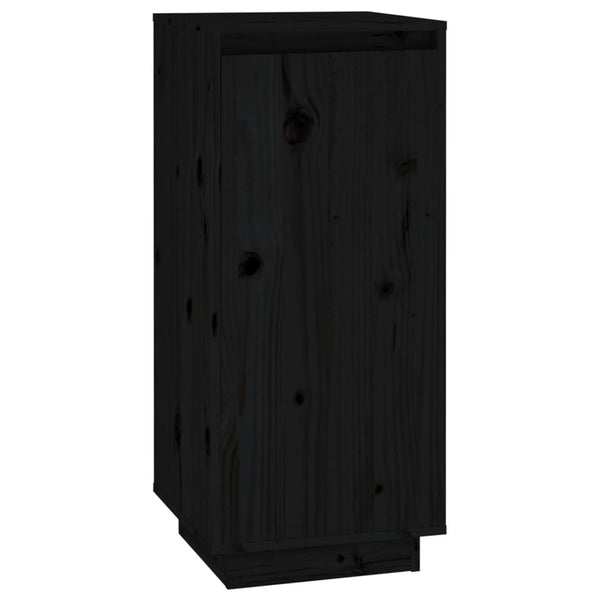 Schwarzer Schuhschrank Banuti 35x35x80cm (Kiefer)