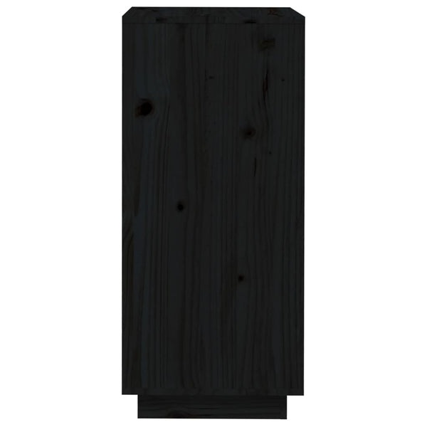 Schwarzer Schuhschrank Banuti 35x35x80cm (Kiefer)