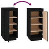 Schwarzer Schuhschrank Banuti 35x35x80cm (Kiefer)