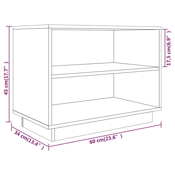 Schwarzer Schuhschrank Homer 60x34x45cm (Kiefer)