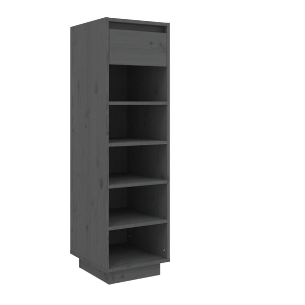 Grauer Schuhschrank Stamenca 30x34x105cm (Kiefer)
