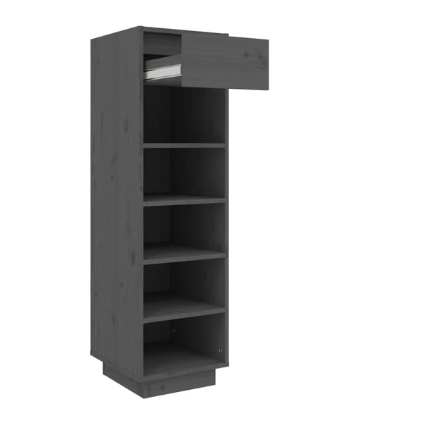 Grauer Schuhschrank Stamenca 30x34x105cm (Kiefer)