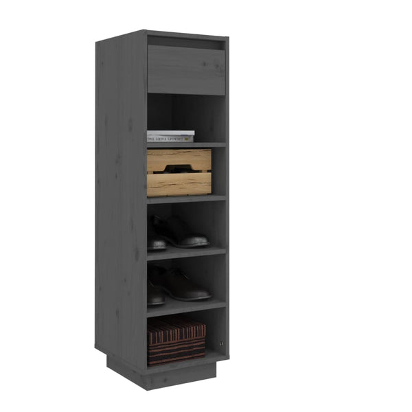 Grauer Schuhschrank Stamenca 30x34x105cm (Kiefer)