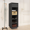 Grauer Schuhschrank Stamenca 30x34x105cm (Kiefer)