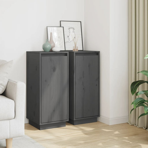 Harmaa senkit Velonia 31,5x34x75cm (2 kpl mänty)