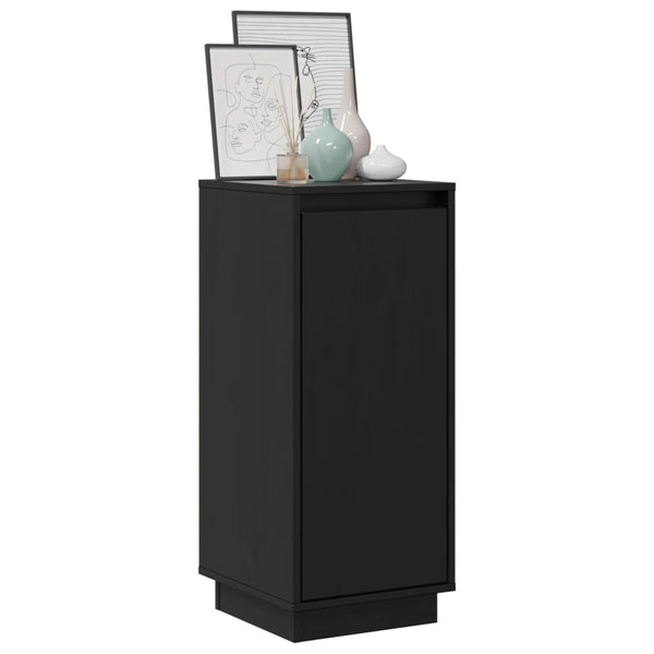 Schwarze Kommoden Velonia 31,5x34x75cm (2 St. Kiefer)