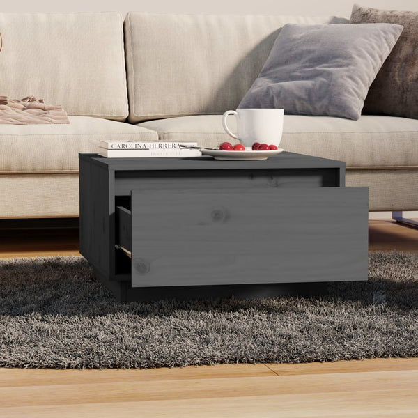 Grauer Couchtisch Tuliuta 55x56x32cm (Kiefer)