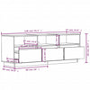 TV-Rack Sterea 140x37x50cm (Kiefer)