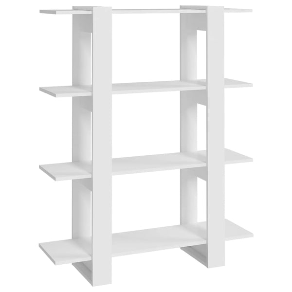 Weißes Bücherregal/Raumteiler Cozmir 100x30x123,5cm
