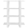 Weißes Bücherregal/Raumteiler Cozmir 100x30x123,5cm