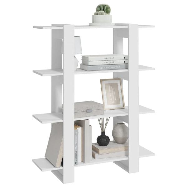 Weißes Bücherregal/Raumteiler Cozmir 100x30x123,5cm