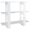 Weißes Bücherregal/Raumteiler Iosinel 100x30x87cm (Hochglanz)