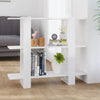 Weißes Bücherregal/Raumteiler Iosinel 100x30x87cm (Hochglanz)