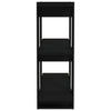 Schwarzes Bücherregal/Raumteiler Valeriu 80x30x87cm
