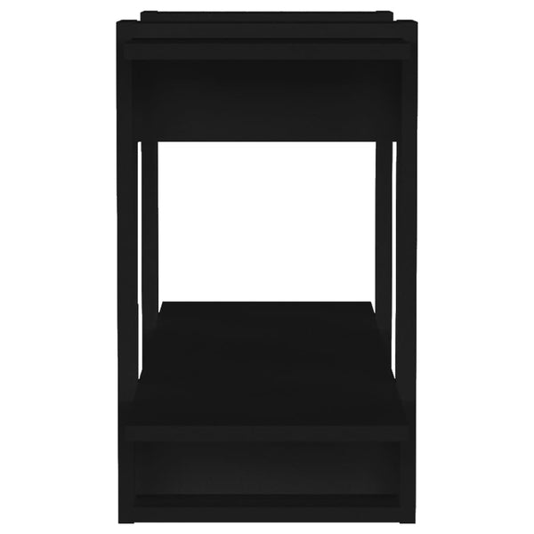 Schwarzes Bücherregal/Raumteiler Blake 80x30x51cm
