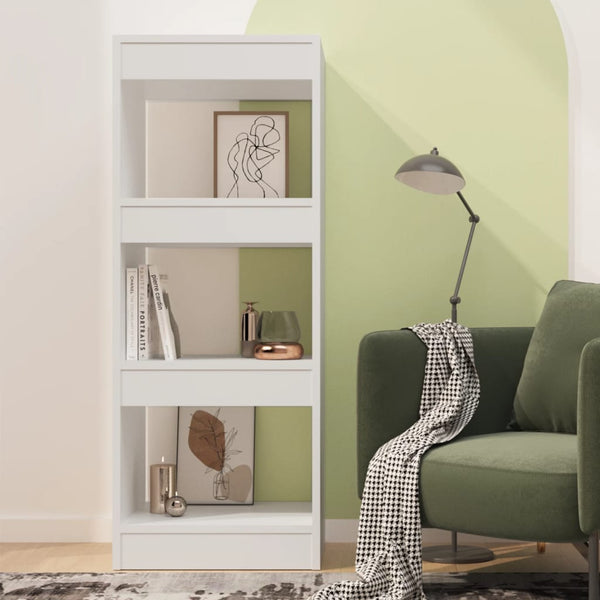 Weißes Bücherregal/Raumteiler Debrah 40x30x103cm (Holz)