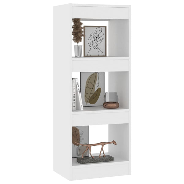 Weißes Bücherregal/Raumteiler Debrah 40x30x103cm (Holz)