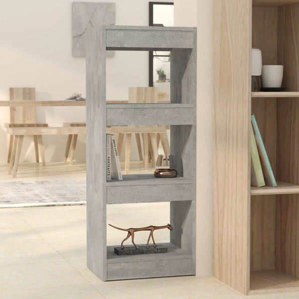 Betongraues Regal/Raumteiler Debrah 40x30x103cm (Holz)