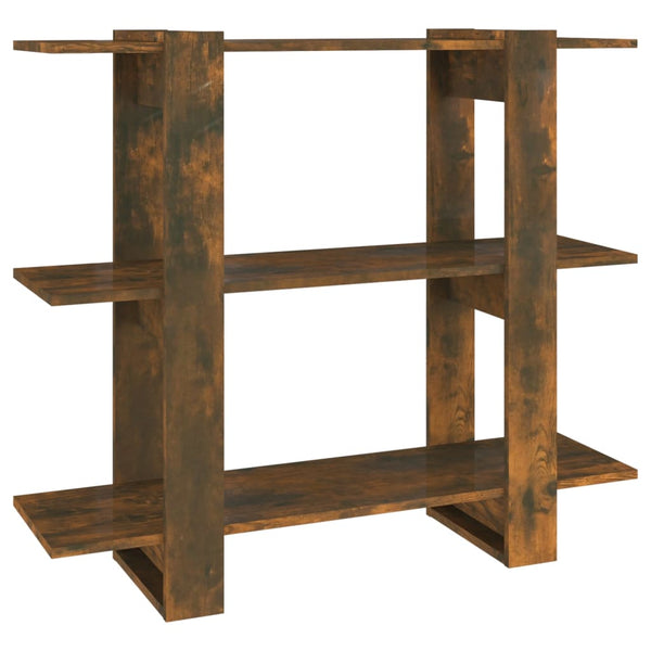 Räuchereiche Bücherregal/Raumteiler Iosinel 100x30x87cm