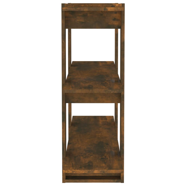 Räuchereiche Bücherregal/Raumteiler Iosinel 100x30x87cm