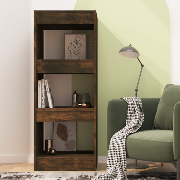 Räuchereiche Bücherregal/Raumteiler Debrah 40x30x103cm (Spanplatte)