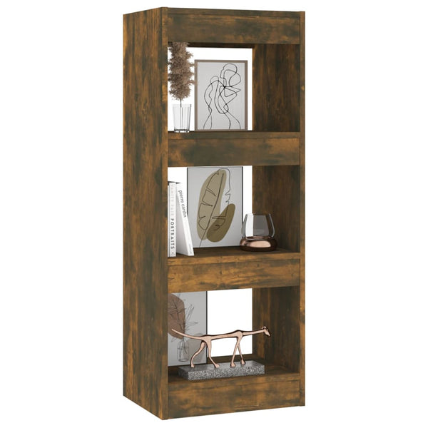 Räuchereiche Bücherregal/Raumteiler Debrah 40x30x103cm (Spanplatte)