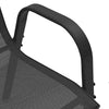 Schwarze stapelbare Gartenstühle Feodoria (6 Stk. Textilgewebe)