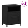 Schwarze Nachttische Gv 35x35x51cm (2 St., Stahl)