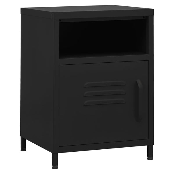 Schwarze Nachttische Gv 35x35x51cm (2 St., Stahl)