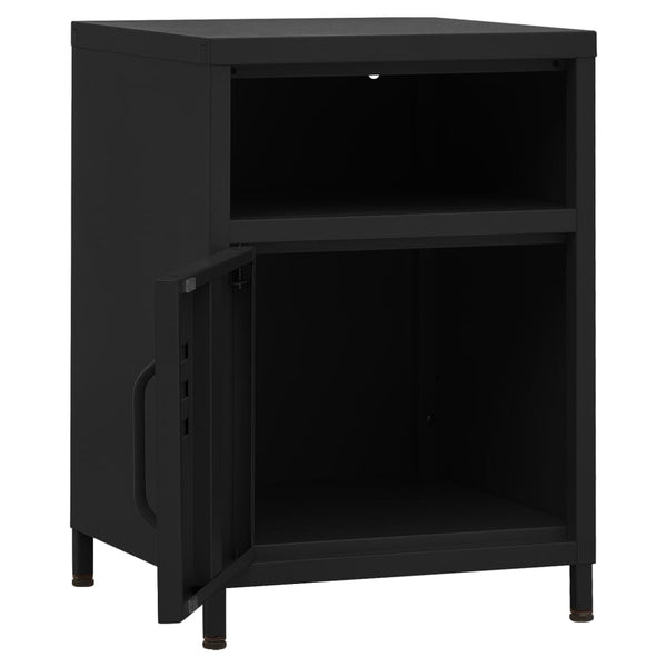 Schwarze Nachttische Gv 35x35x51cm (2 St., Stahl)