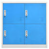 Plostina Spindschränke, hellgrau und blau, 90x45x92,5cm (2 Stück Stahl)