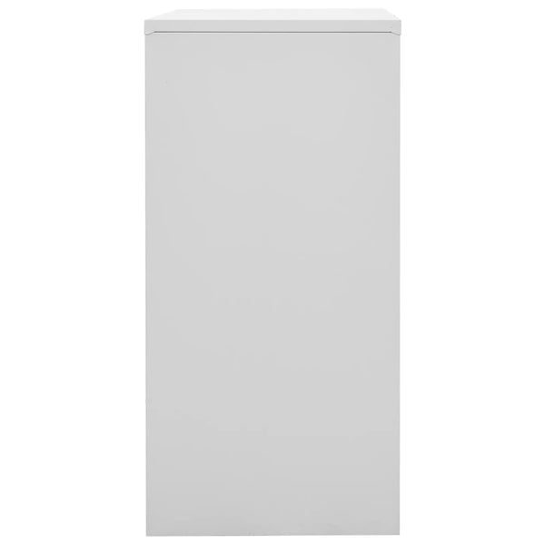 Vaaleanharmaa ja punainen pukukaapit Plostina 90x45x92,5cm (2 kpl, teräs)