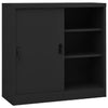 Anthrazitfarbener Schiebetürenschrank mit Blumenkasten Condurache (Stahl)