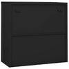 Anthrazitfarbener Schiebetürenschrank mit Blumenkasten Condurache (Stahl)
