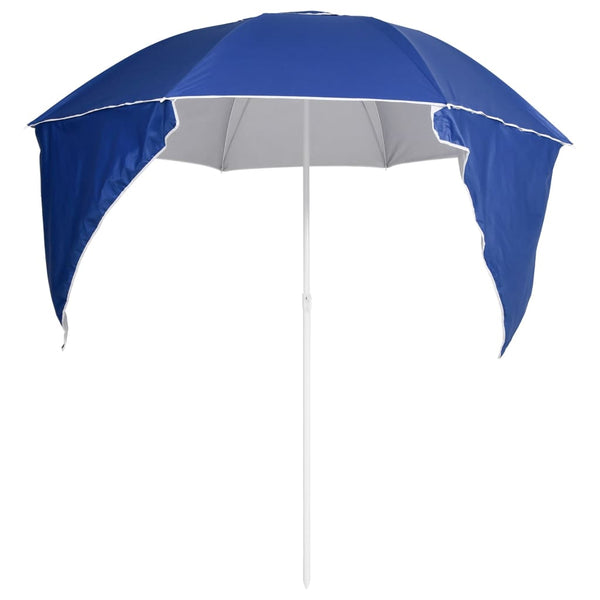 Blauer Strandschirm mit Seitenwänden Fiana 215 cm