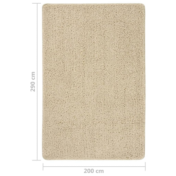 Creme Hochflorteppich Jolan 200x290cm (rutschfest)
