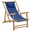 Deckchair Marineblau Bambus und Stoff Retuta