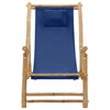 Deckchair Marineblau Bambus und Stoff Retuta