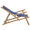 Deckchair Marineblau Bambus und Stoff Retuta