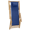 Deckchair Marineblau Bambus und Stoff Retuta